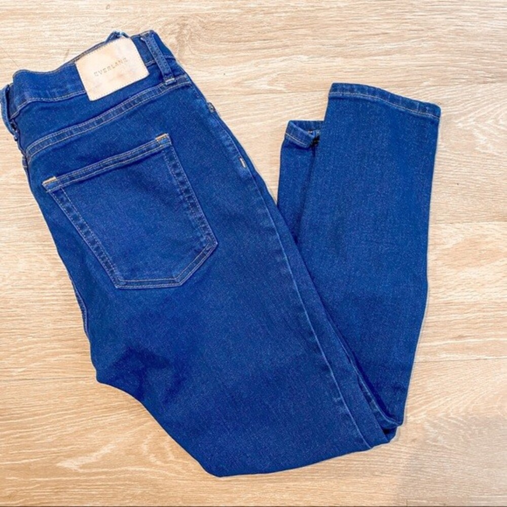 Everlane Jeans Dark Wash Mid-Rise Blue Skinny Ankle Denim Classic Womens Size 28
